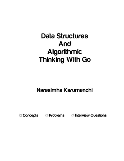 Data Structures and Algorithmic Thinking With Go