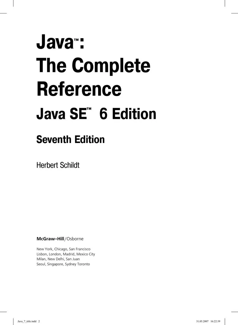 Complete Java Reference, 7th Edition